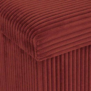 Пуф със съхранение atmosphera Arum, Рипсено кадифе, Сгъваем, 38x38 cm