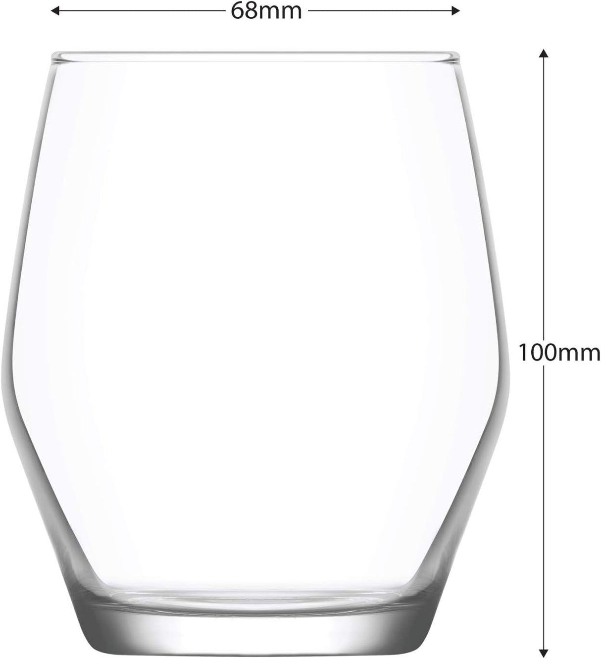 Сет чаши за уиски LAV Ella, 370 мл, 6 бр