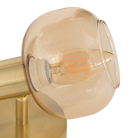 Лампа atmosphera Pilia, 10 cm, Метал и кехлибарено стъкло