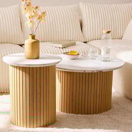 Холна маса atmosphera Homelya, Мраморен ефект, 70 cm, MDF