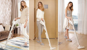 Вертикална прахосмукачка Deerma DX700 2-in-1, 75dB, Капацитет 0.8 л, Мощност 600W, Бял