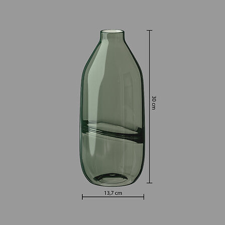 Ваза atmosphera Line, 30cm, Стъкло, Сив