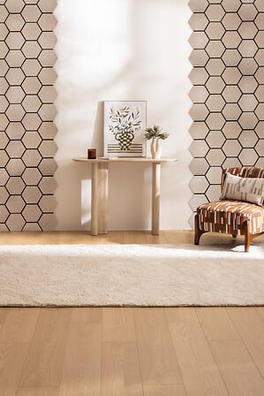 Декоративен панел atmosphera Hexagon, 56x69 cm, Бежов, MDF