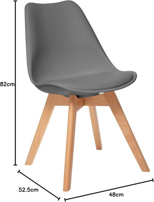 Трапезен стол atmosphera Baya, Полипропилен, Бук