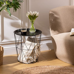 Помощна маса atmosphera Kumi, Метал, Ø37 cm