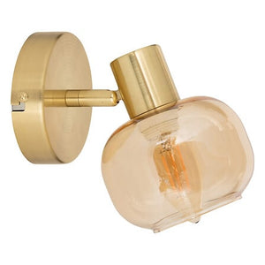 Лампа atmosphera Pilia, 10 cm, Метал и кехлибарено стъкло