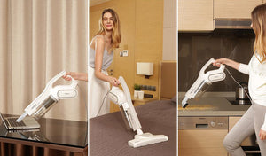 Вертикална прахосмукачка Deerma DX700 2-in-1, 75dB, Капацитет 0.8 л, Мощност 600W, Бял