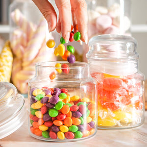 Стъклен буркан с капак за съхранение LAV Sera, 635 мл, 2бр