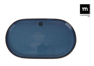 Farfurie ovala LA MEDITERRANEA Chester Blue, portelan