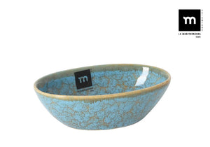 Купа овал LA MEDITERRANEA Scratch Blue, 14x9x4 cm, Порцелан