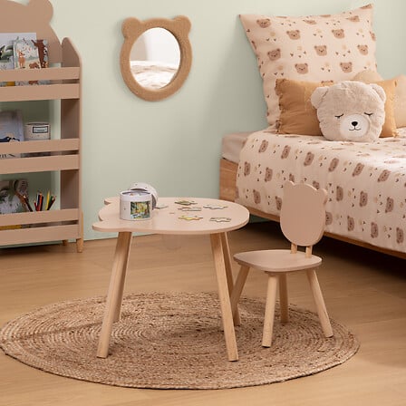 Детски стол atmosphera Douceur Organic Bear, MDF, Кафяв