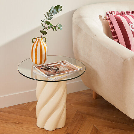 Холна маса atmosphera Torsie, Слонова кост, Ø50 см