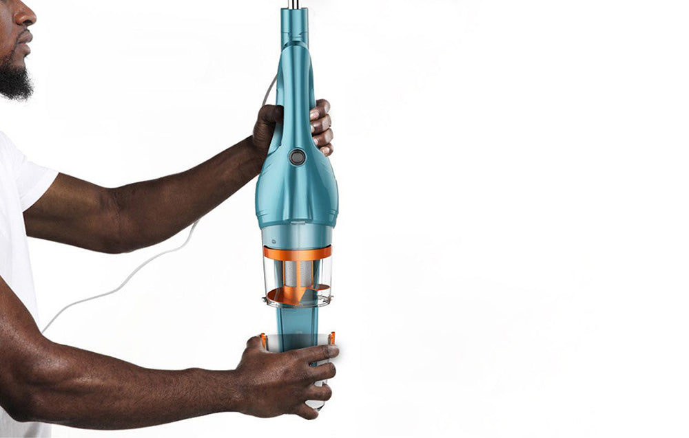 Вертикална прахосмукачка Deerma DX900, 600W, 17kPa, 0.8 л контейнер, 75dB, 5м кабел, Тюркоаз