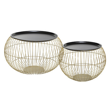 Холна маса atmosphera Alya, Метал, Златист, 2 броя