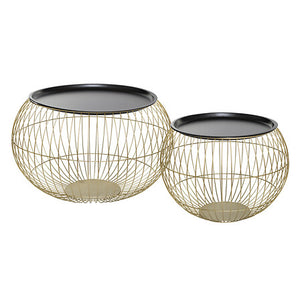 Холна маса atmosphera Alya, Метал, Златист, 2 броя