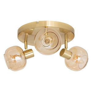 Плафониера atmosphera Pilia, 25 cm, Стъкло Кехлибар