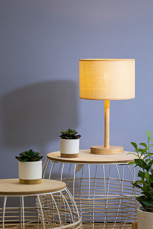 Настолна лампа atmosphera Della, 42 см, Естествено дърво