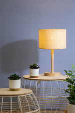 Настолна лампа atmosphera Della, 42 см, Естествено дърво