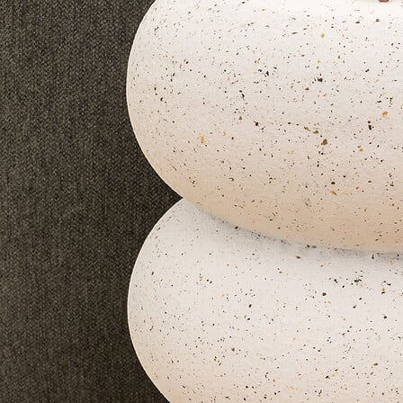 Помощна маса atmosphera Stonento, Магнезия, Бял, Ø35 см