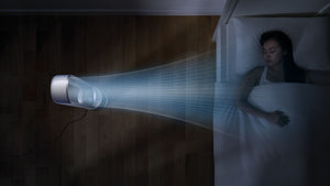 Пречиствател на въздух Dyson TP00 42815701, Air Multiplier, 10 нива на скорост, HEPA филтър H13, Дистанционно управление, Бял/Сребристо