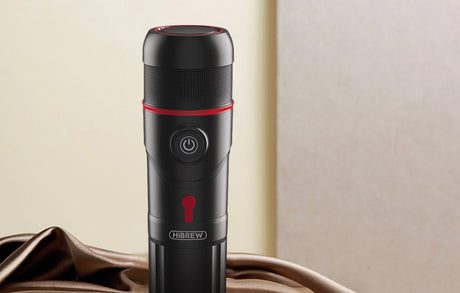 Преносима 3в1 кафемашина HiBREW H4-basic с адаптер, 80W, 15 бара, Черен