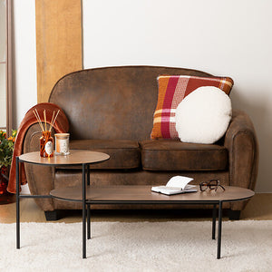 Двуместен диван atmosphera Stanis Vintage, Кафяв