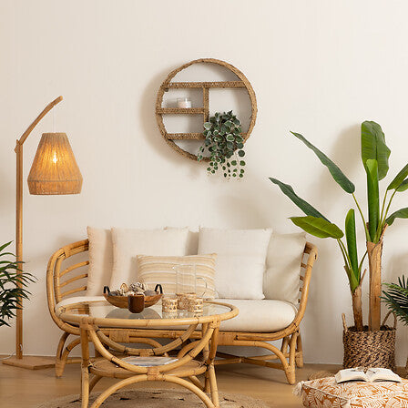 Рафт за стена atmosphera Aria, Морска трева, Ø58 см