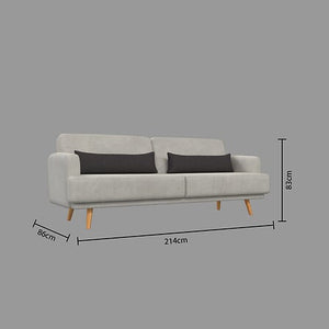 Триместен разтегателен диван atmosphera Jack, Светлосив, 214x86x83 cm