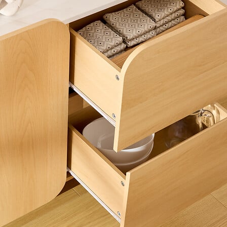 Скрин atmosphera Homelya, 2 врати, 2 чекмеджета, 160 cm, Хевея