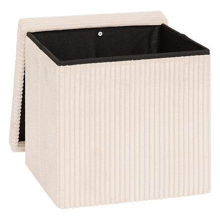 Пуф със съхранение atmosphera Arum, Рипсено кадифе, Сгъваем, 38x38 cm