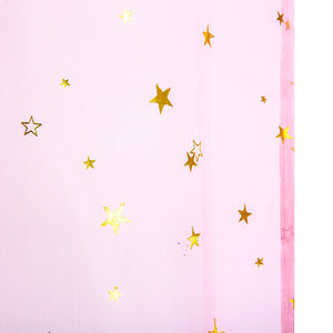 Детска прозрачна завеса atmosphera със звезди 140х250см, Розов
