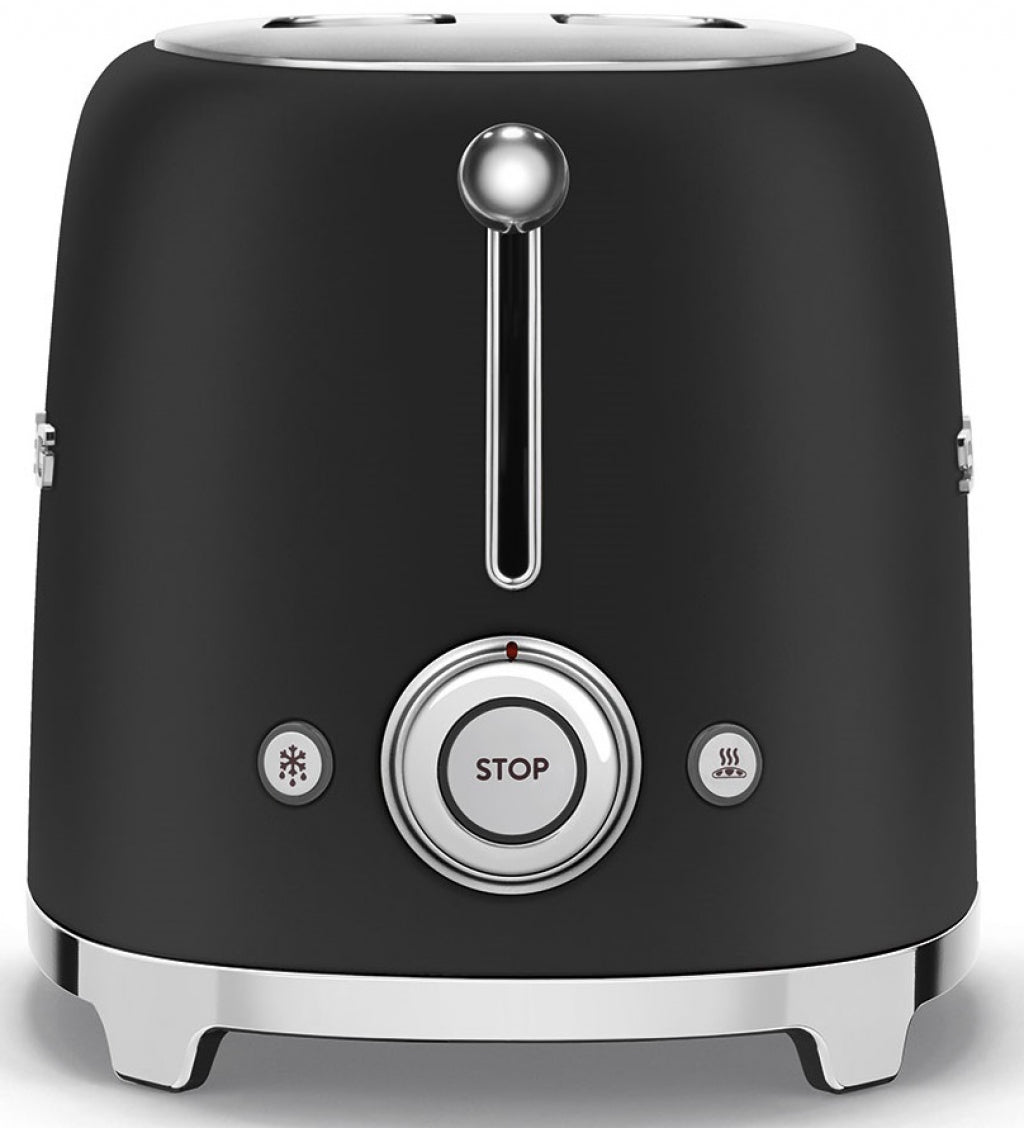 Тостер Smeg TSF01BLMEU, 950 W, 2 филии, Черен