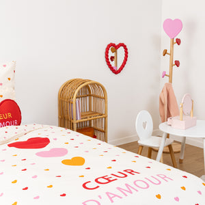 Декорация огледало за стена Сърце Twist, 33см