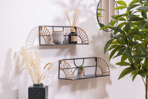 Рафт за стена atmosphera Mileva, Метал, 2 броя