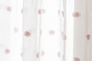 Детска прозрачна завеса atmosphera с помпони 140х240см, Розов