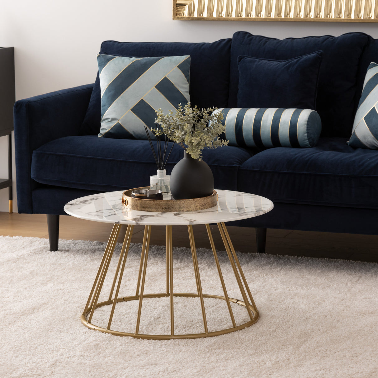 Холна маса atmosphera Rayo, 70x40 cm, Мрамор ефект