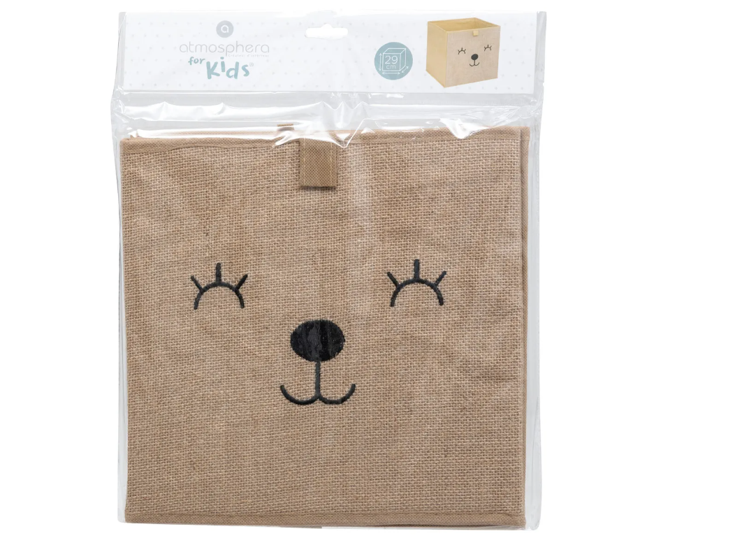 Детска кутия за съхранение atmosphera Teddy bear, 29x29 см