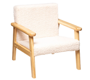 Детски стол Atmosphera Basile, Букле, Бял