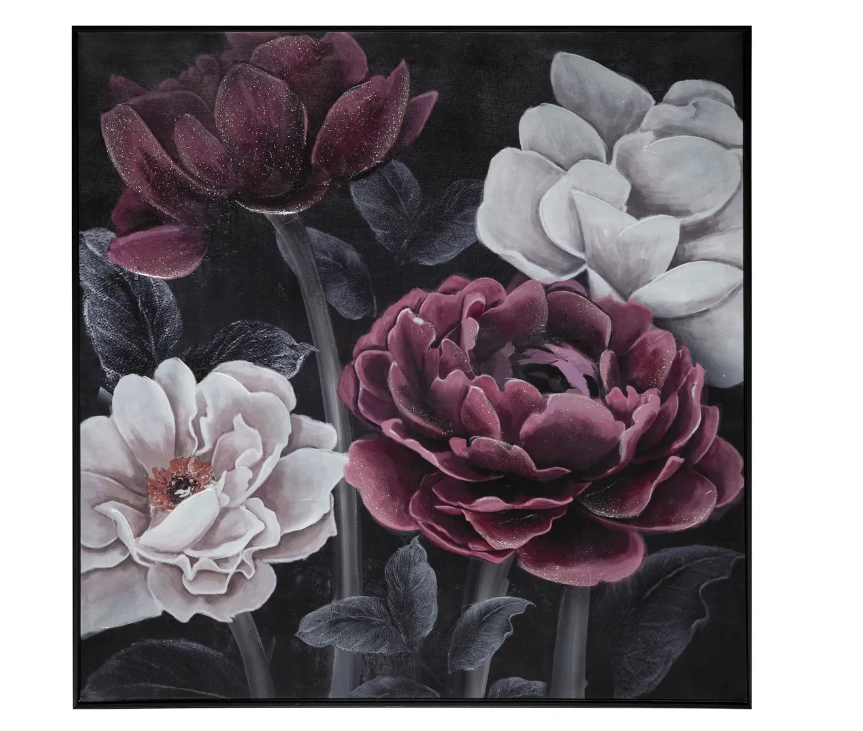 Картина atmosphera Black Flower, 58x58 cm