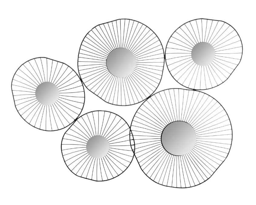 Стенно пано atmosphera Oli, Черен, 64x54 cm