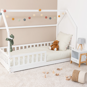 Детско легло Монтесори atmosphera Bosco, 90x190 cm, MDF, Бял