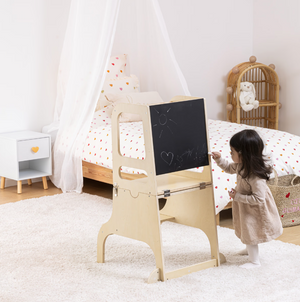 Обучителна монтесори кула-бюро 3в1 atmosphera Alba, Дърво