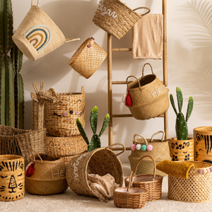 Сгъваем кош за съхранение atmosphera Bazar, 41cm, Тръстика