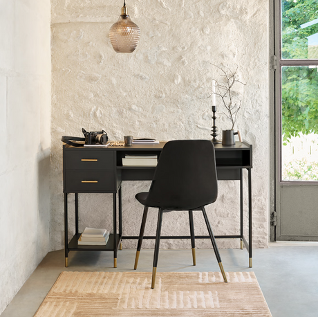 Бюро atmosphera Tedy, 2 чекмеджета, MDF, Черен