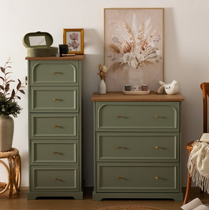 Скрин atmosphera Mohea, 3 чекмеджета, MDF, Зелен