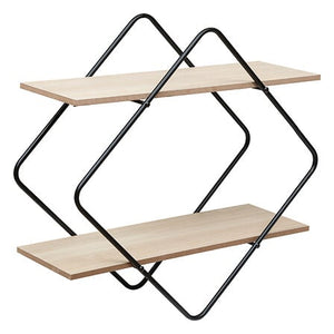 Рафт за стена atmosphera Nena, Метал и MDF, 48x18x48 см