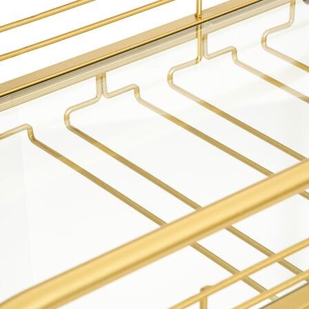 Помощна маса atmosphera Antonella, Стъкло и Метал, Златист