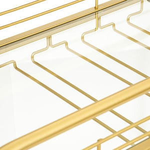 Помощна маса atmosphera Antonella, Стъкло и Метал, Златист