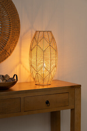 Нощна лампа atmosphera Kita, 49 cm, Ратан