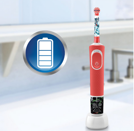 Електрическа четка за зъби Oral-B Vitality Star Wars, За деца, Червен